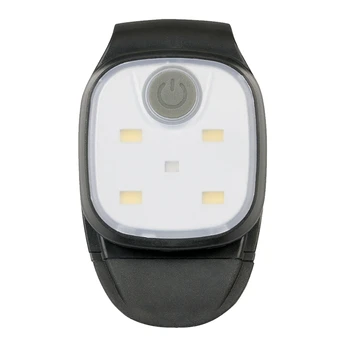 Светодиодный фонарик-клипса, 4 режима освещения, перезаряжаемая USB-лампа-клипса, предупреждение о безопасности, ходовой фонарь для ночных прогулок