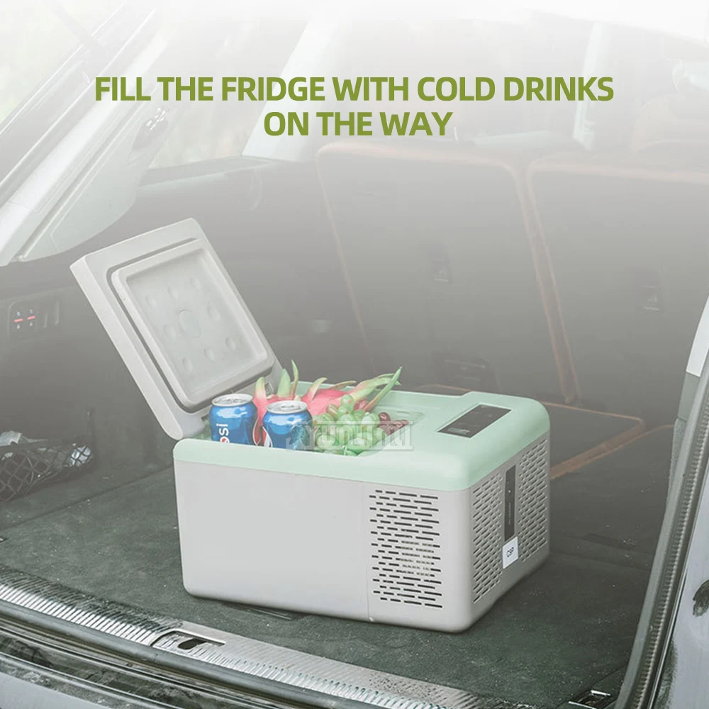 Автомобильный холодильник объемом 9 л, бытовой автомобильный холодильник 12 В, портативное холодильное оборудование для путешествий на открытом воздухе, компрессо - 1