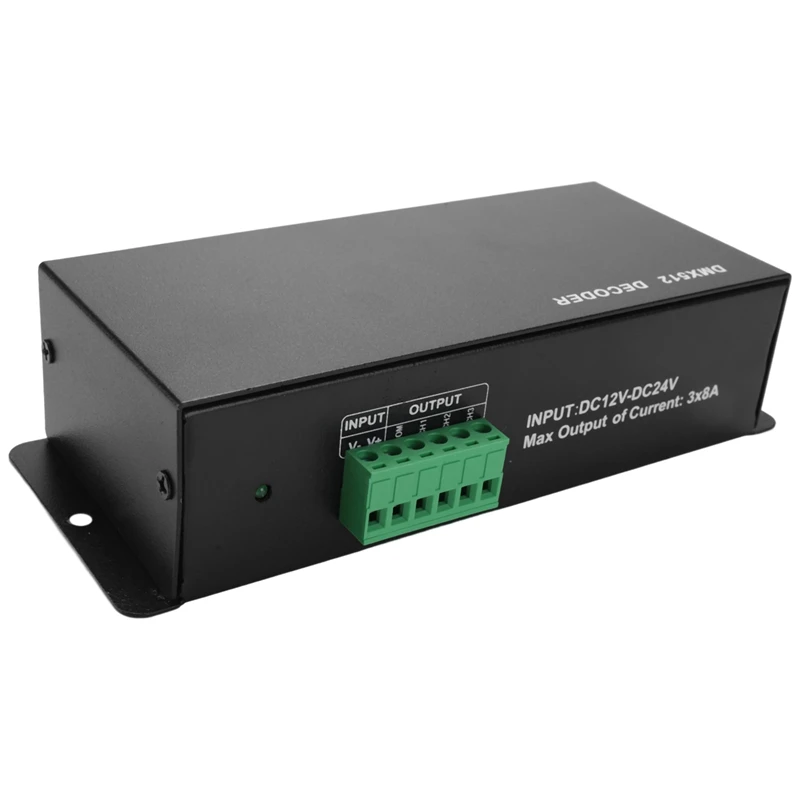 3-Канальный DC12-24V RGBW DMX 512 Декодер Светодиодный контроллер RGB LED DMX512 декодер, DMX512-3CH - 1