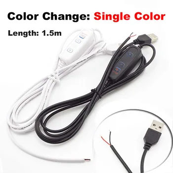 линия переключения одноцветной светодиодной ленты DIY LED Bulb lighting USB Удлинительный кабель DC 5V 2A USB провод для зарядки от источника питания 2pin