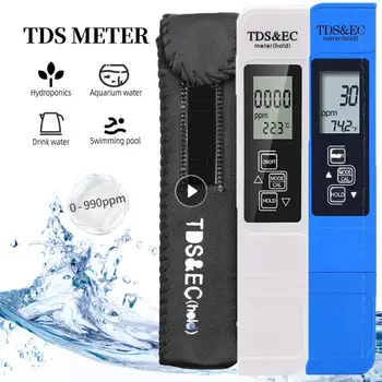 Цифровой тестер качества воды TDS EC Диапазон измерения 0-9990 Многофункциональный измеритель температуры чистоты воды TEMP PPM Тестер Анализаторы
