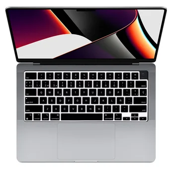 Испанский Силиконовый чехол для клавиатуры с американской Раскладкой для MacBook Air 13,6 