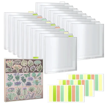 Органайзер для хранения бумаги для вырезок из 20 частей ПВХ с расширяющимися карманами для хранения фото Оригами и декупажа из виниловой бумаги 1,2 дюйма