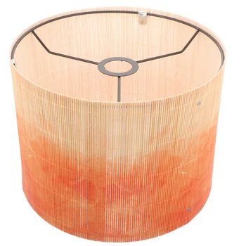 Градиентные бамбуковые абажуры для ламп, абажур для люстры E27, Винтажный барабанный абажур, Европейский светильник, Декоративная Абажурная подвеска